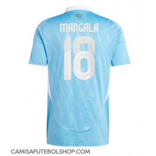 Camisa de time de futebol Bélgica Orel Mangala #18 Replicas 2º Equipamento Europeu 2024 Manga Curta